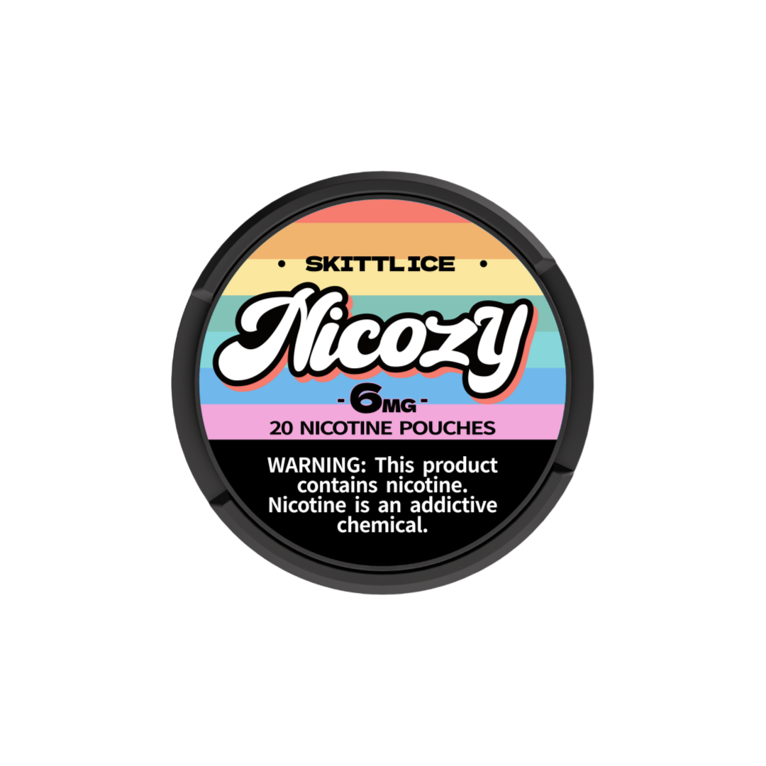 Nicozy Skittles Ice nicotine pouch tin - official product image