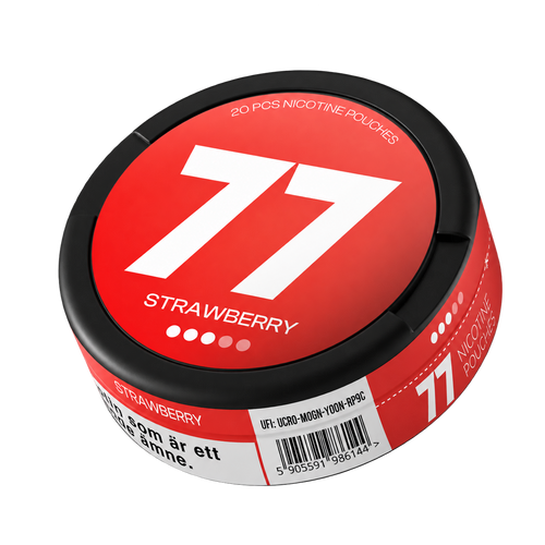 77 nicotine pouch tin - transparent product image