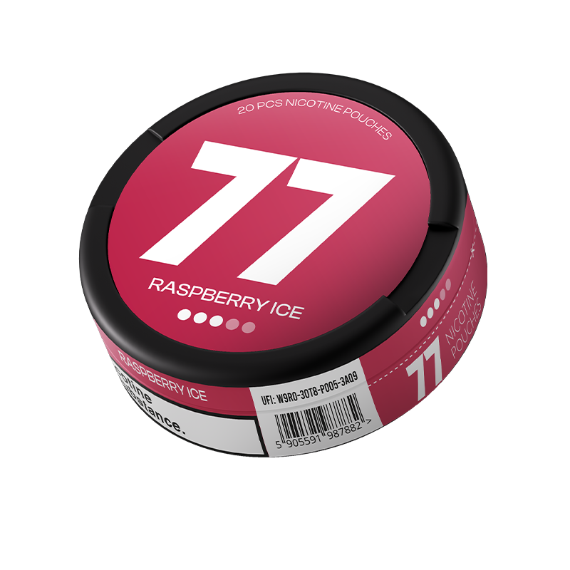 77 Raspberry Ice / 10.4 mg can, transparent background