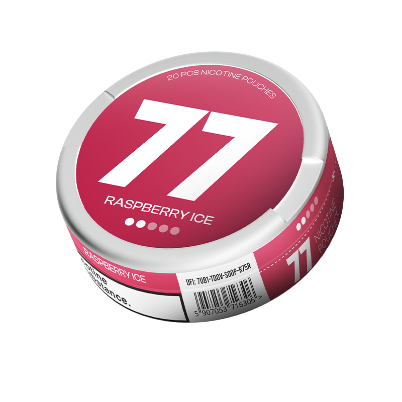 77 Raspberry Ice / 5.2 mg can, transparent background