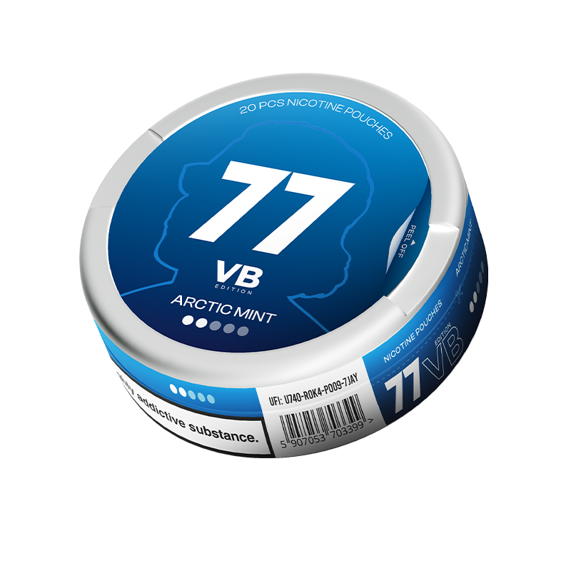 77 VB Arctic Mint / 5.2 mg can, transparent background