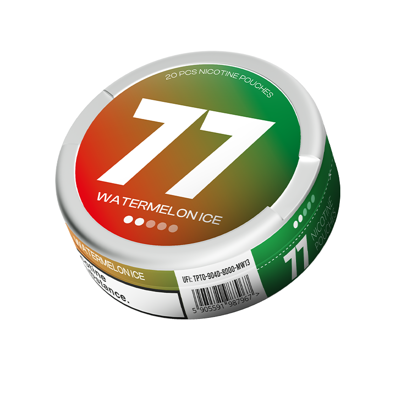 77 Watermelon Ice / 5.2 mg can, transparent background