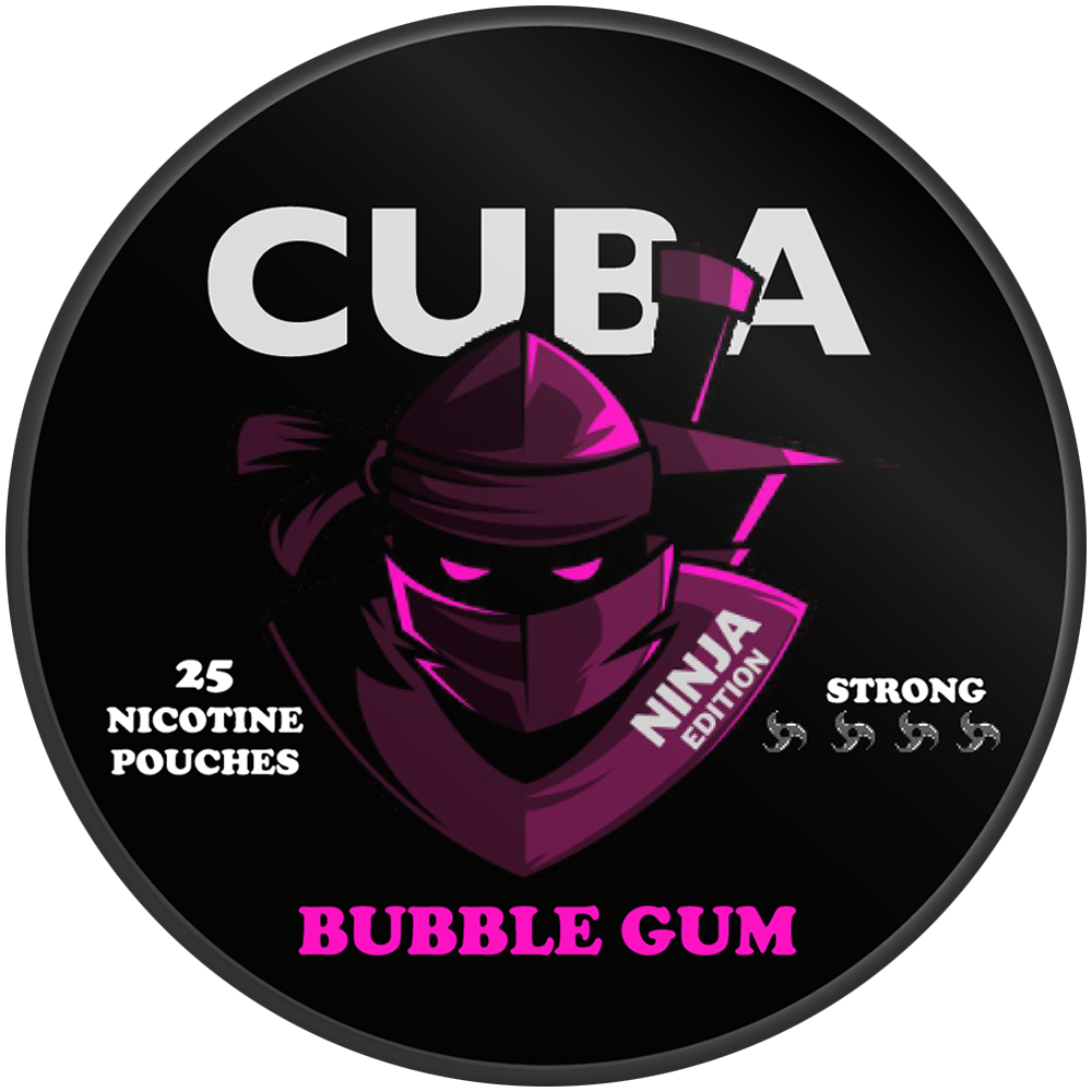 CUBA NINJA Bubblegum / 15.6 mg can, transparent background