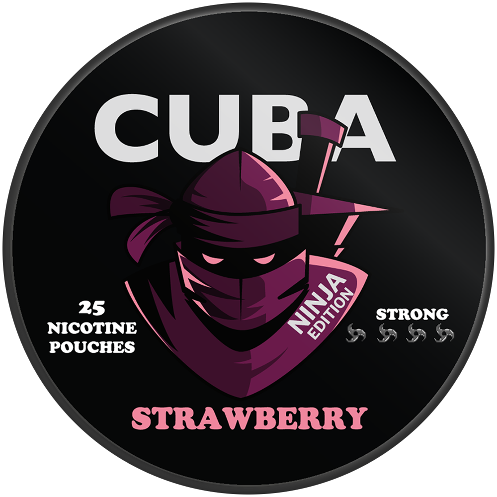 CUBA NINJA Strawberry / 15.6 mg can, transparent background