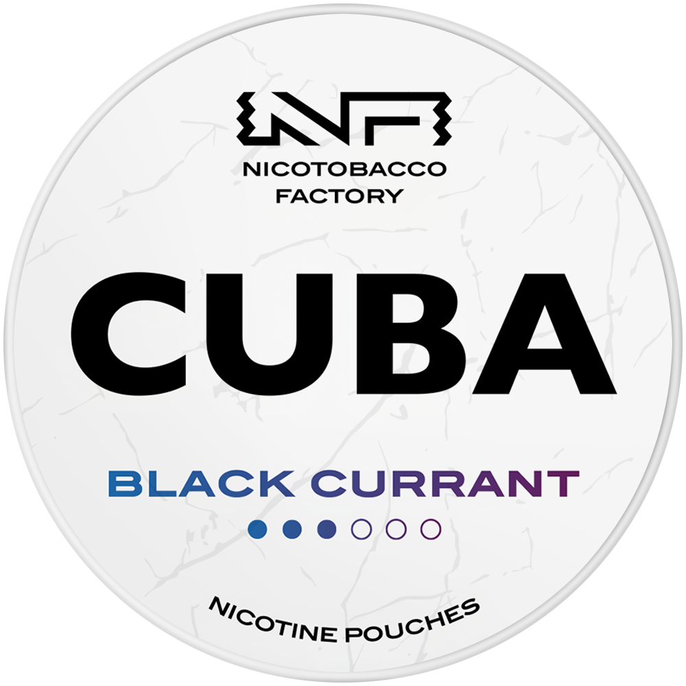 CUBA WHITE Black Currant / 10.4 mg can, transparent background