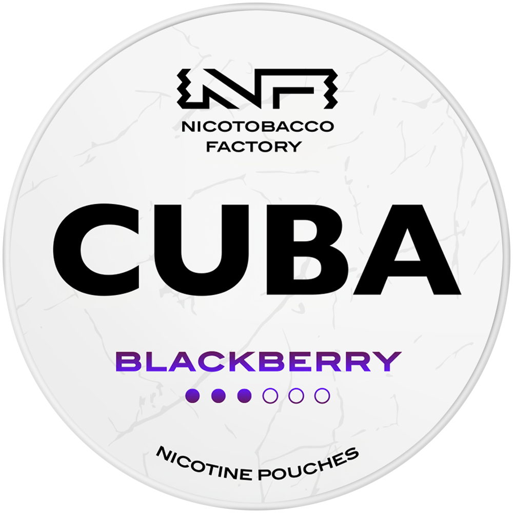 CUBA WHITE Blackberry / 10.4 mg can, transparent background