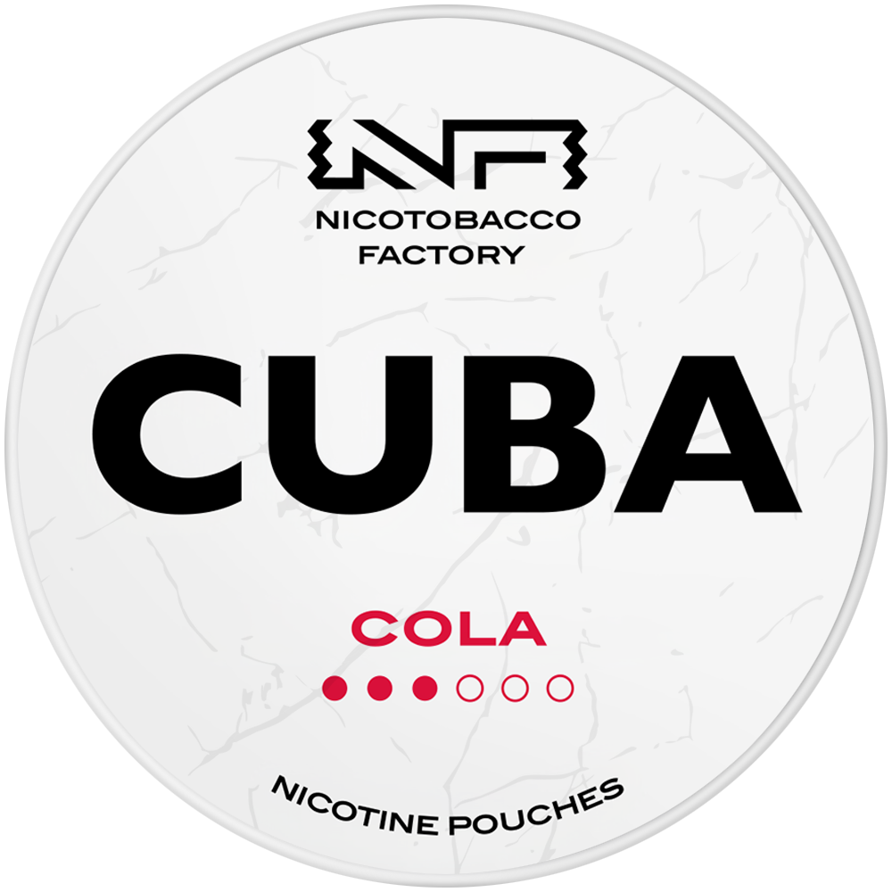 CUBA WHITE Cola / 10.4 mg can, transparent background