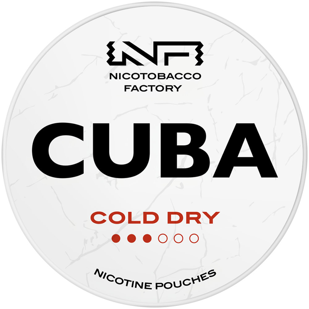 CUBA WHITE Cold Dry / 10.4 mg can, transparent background