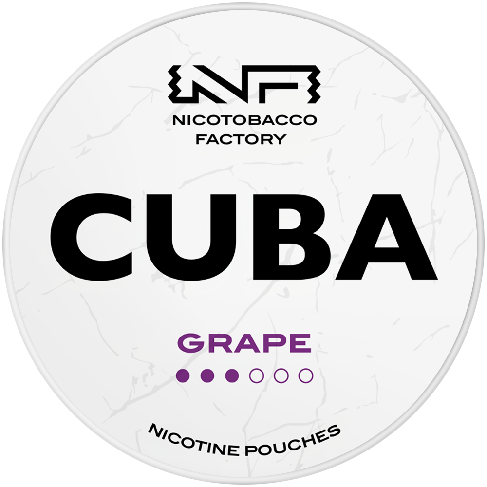 CUBA WHITE Grape / 10.4 mg can, transparent background