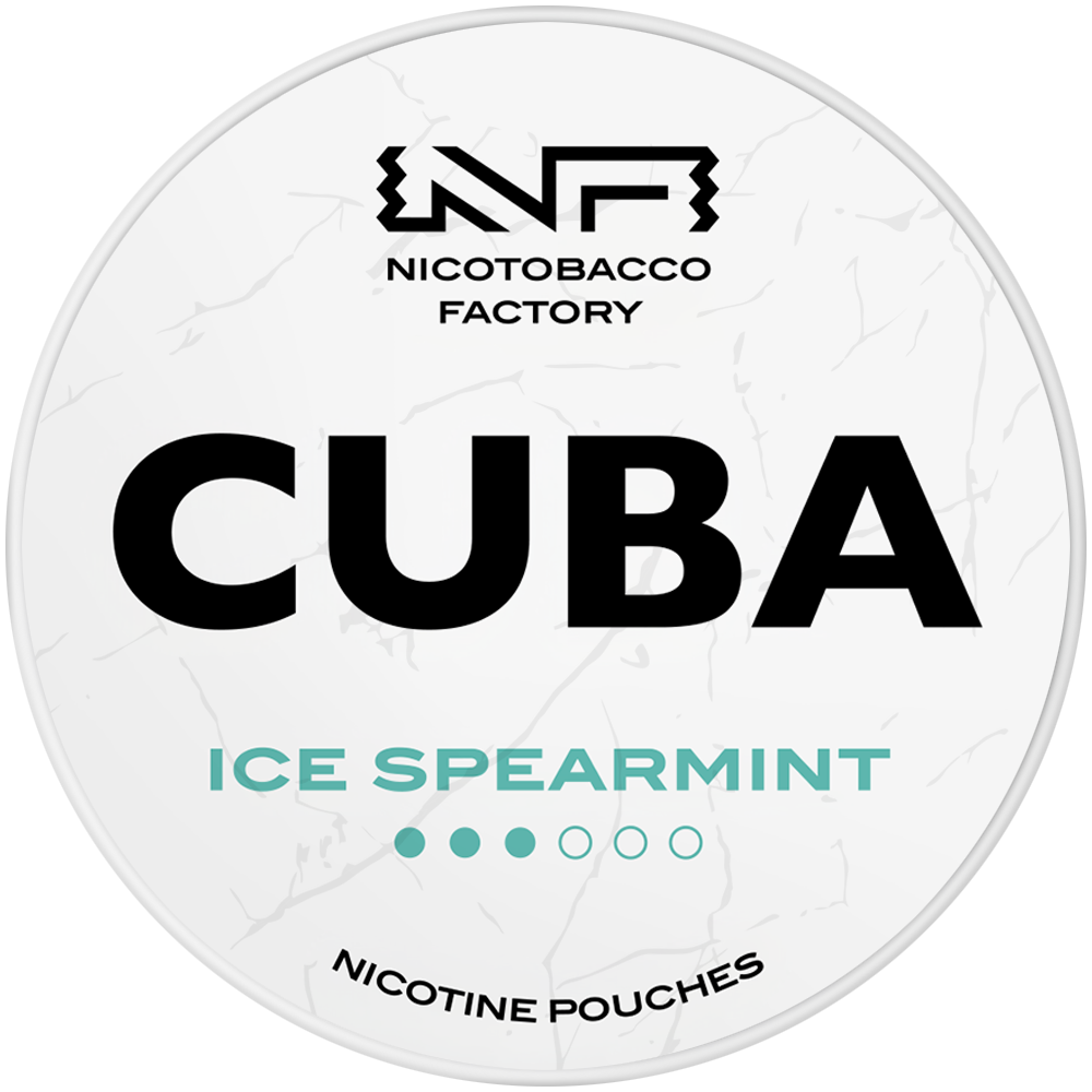 CUBA WHITE Ice Spearmint / 10.4 mg can, transparent background