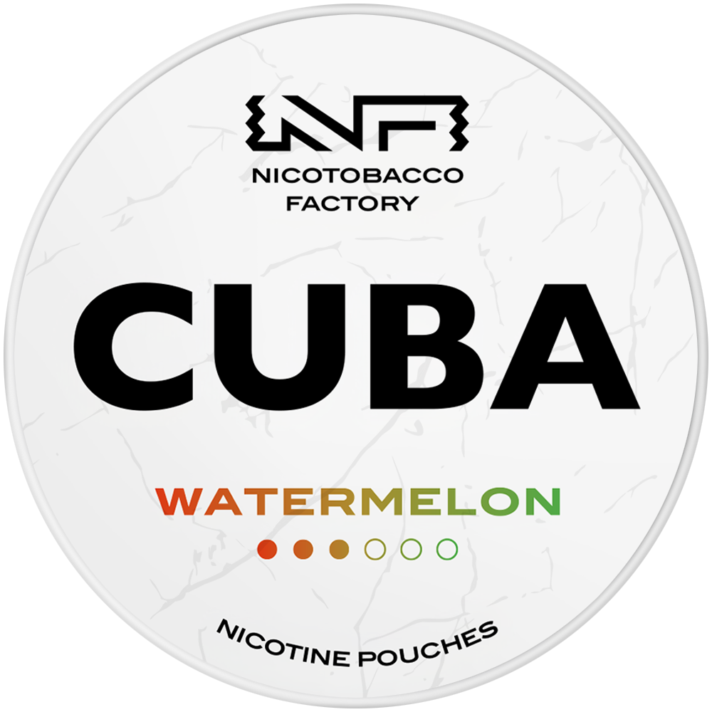 CUBA WHITE Watermelon / 10.4 mg can, transparent background