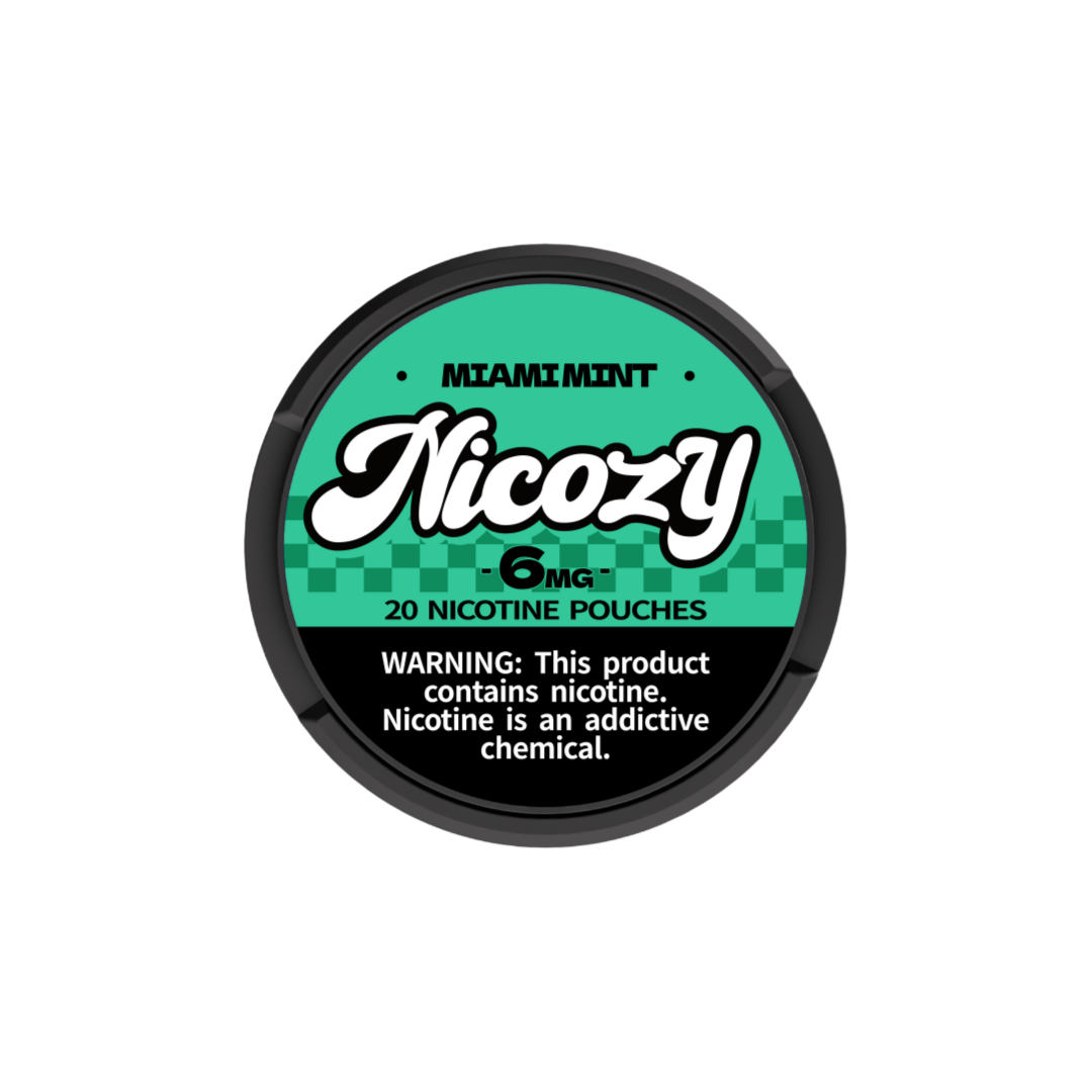 Nicozy Miami Mint nicotine pouch tin - official product image