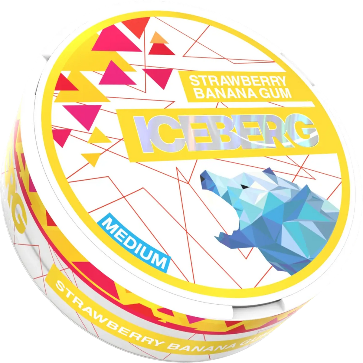 ICEBERG Strawberry Banana Gum 20 mg official transparent can