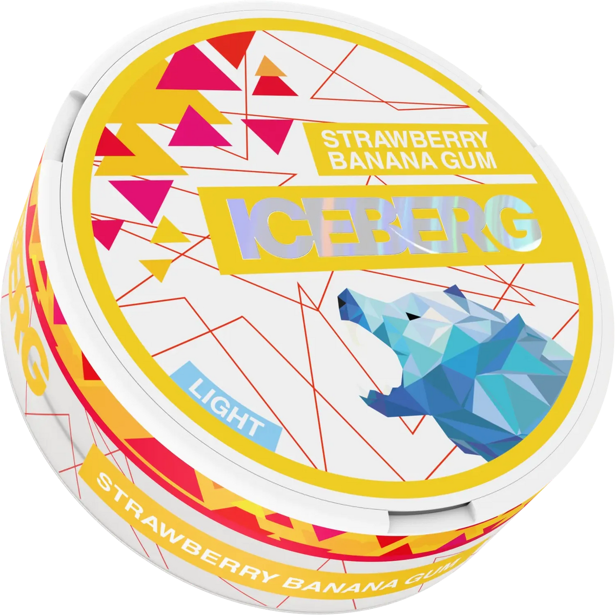 ICEBERG Strawberry Banana Gum 6 mg official transparent can