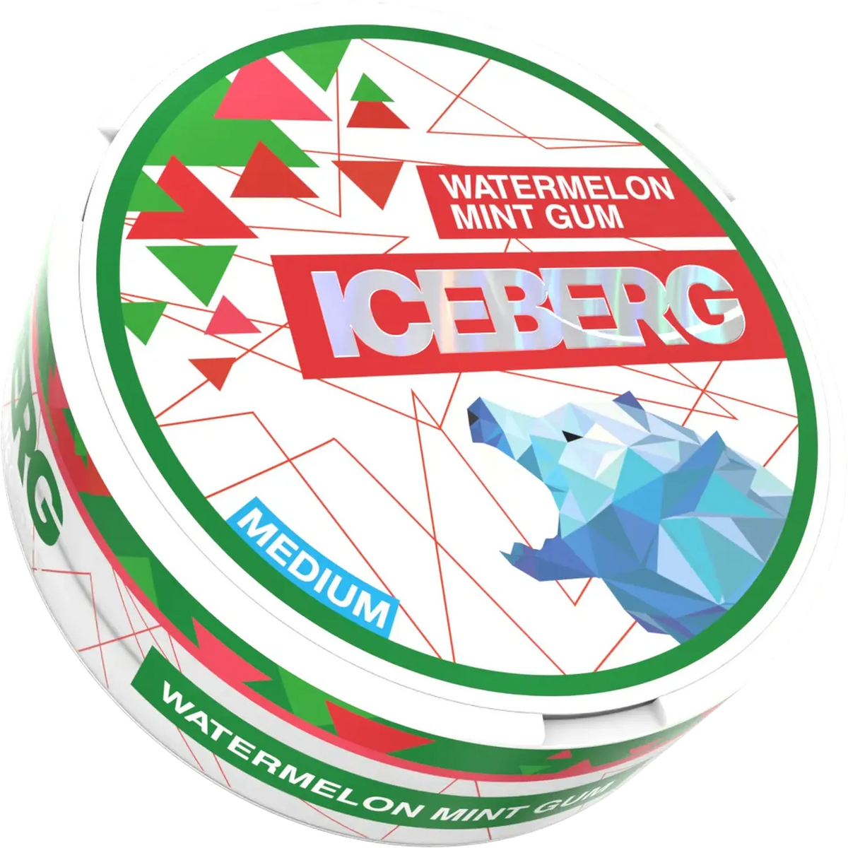 ICEBERG Watermelon Mint Gum 20 mg official transparent can