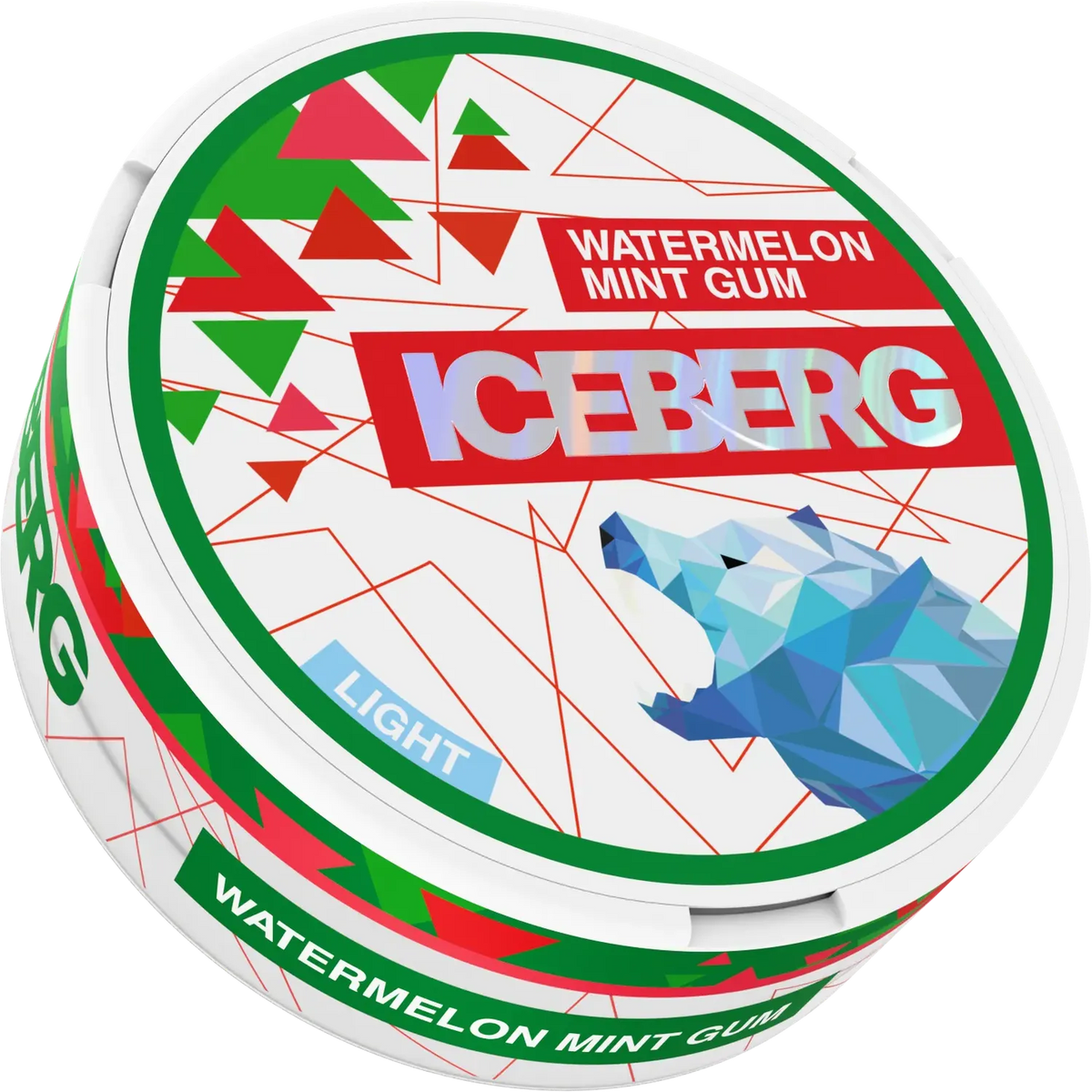 ICEBERG Watermelon Mint Gum 6 mg official transparent can