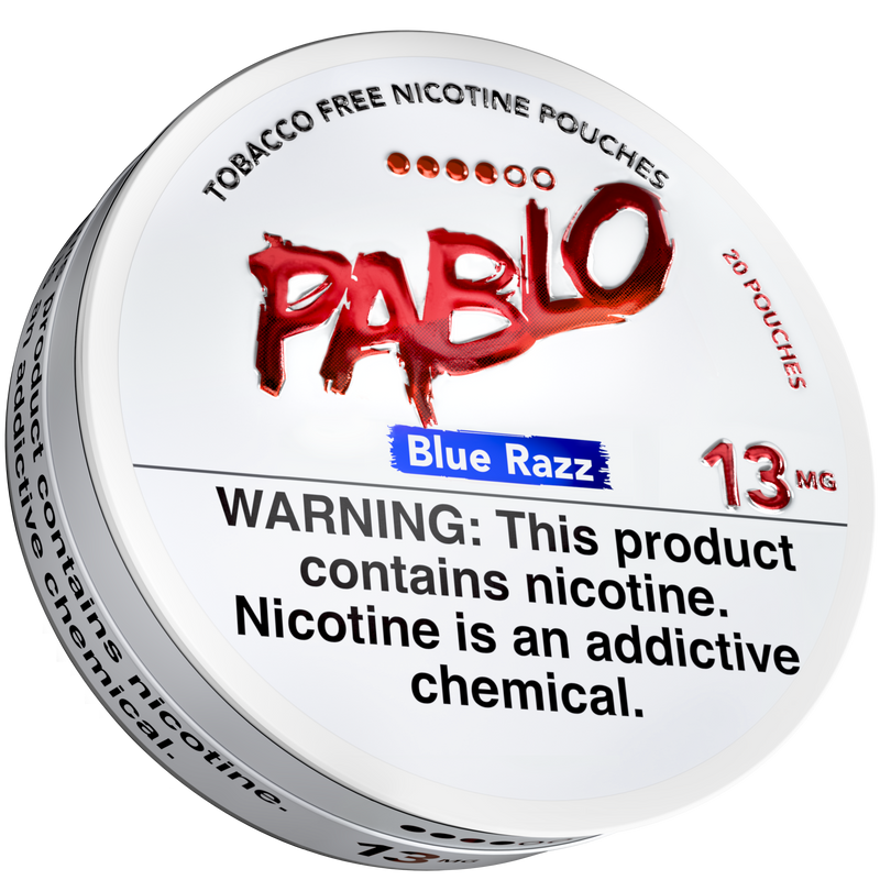 Pablo Blue Razz 13 mg nicotine pouch tin