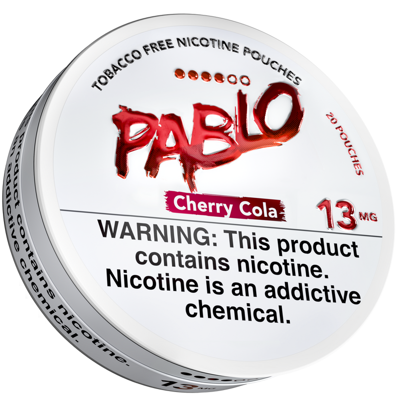 Pablo Cherry Cola 13 mg nicotine pouch tin