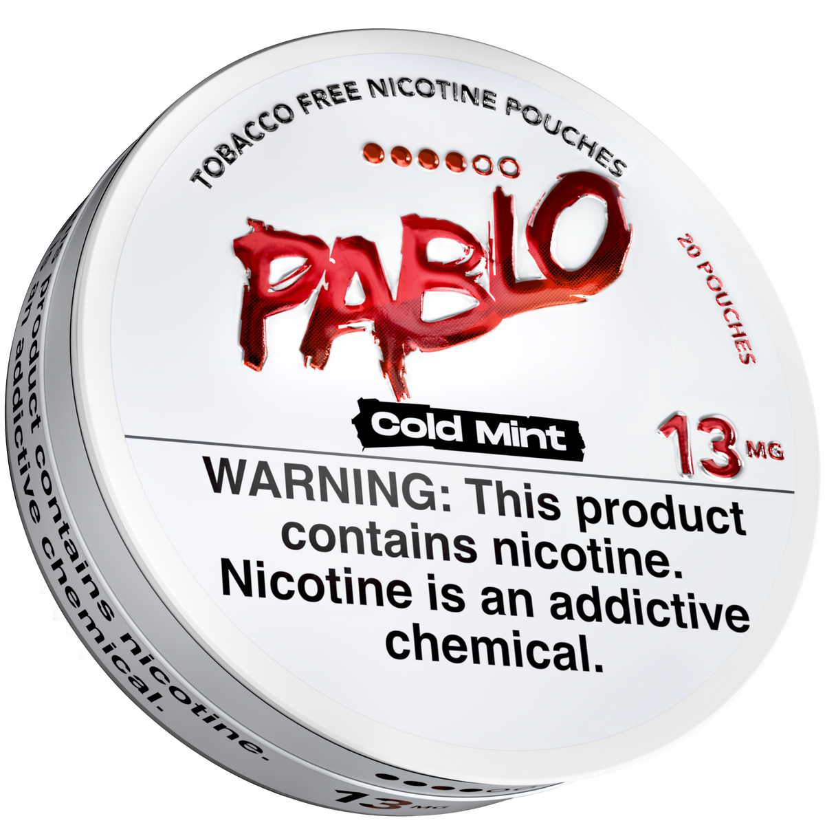 Pablo Cold Mint 13 mg nicotine pouch tin