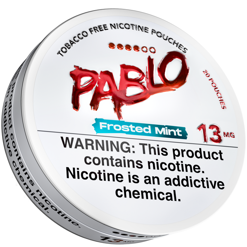Pablo Frosted Mint 13 mg nicotine pouch tin