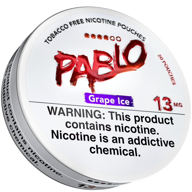 Pablo Grape Ice 13 mg nicotine pouch tin