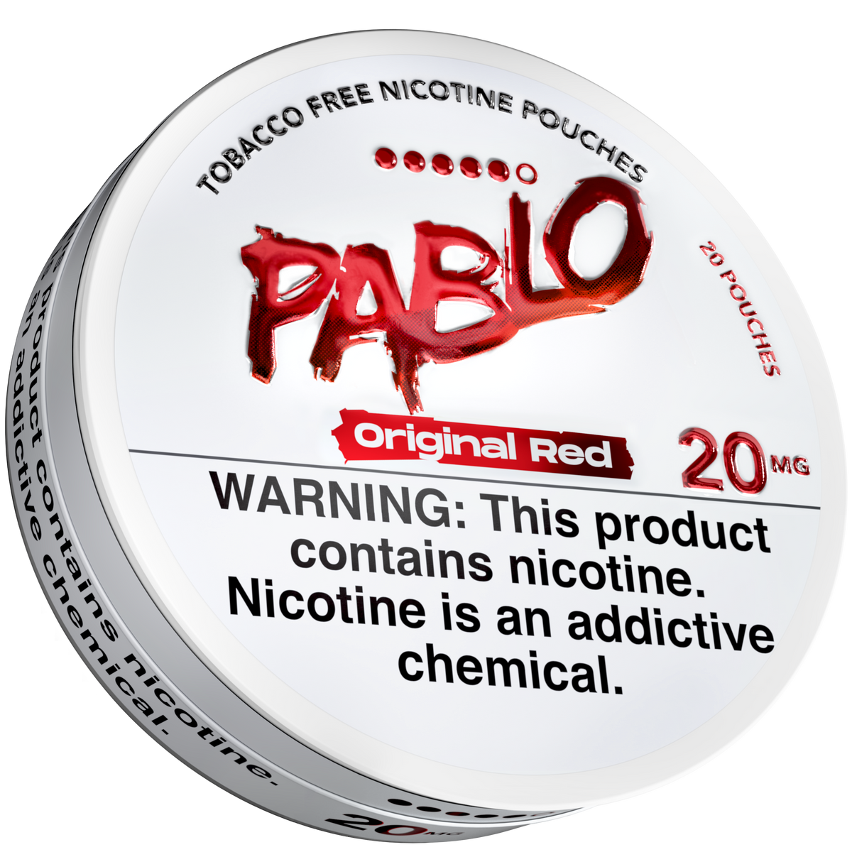 Pablo Original Red 20 mg nicotine pouch tin