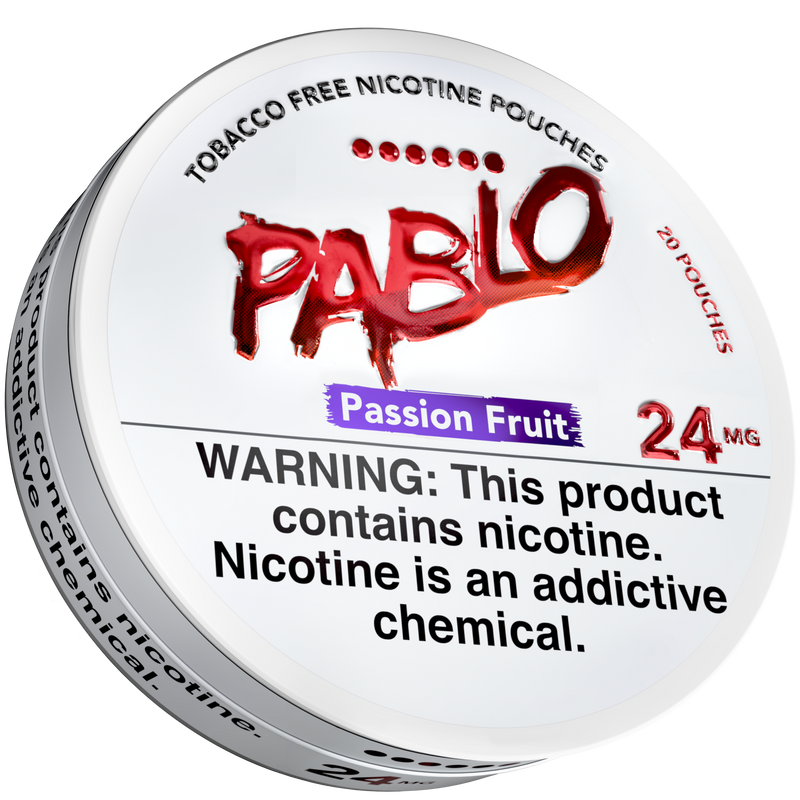 Pablo Passion Fruit 24 mg — official 800 px can