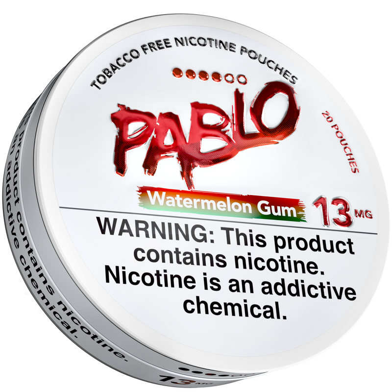 Pablo Watermelon Gum 13 mg nicotine pouch tin