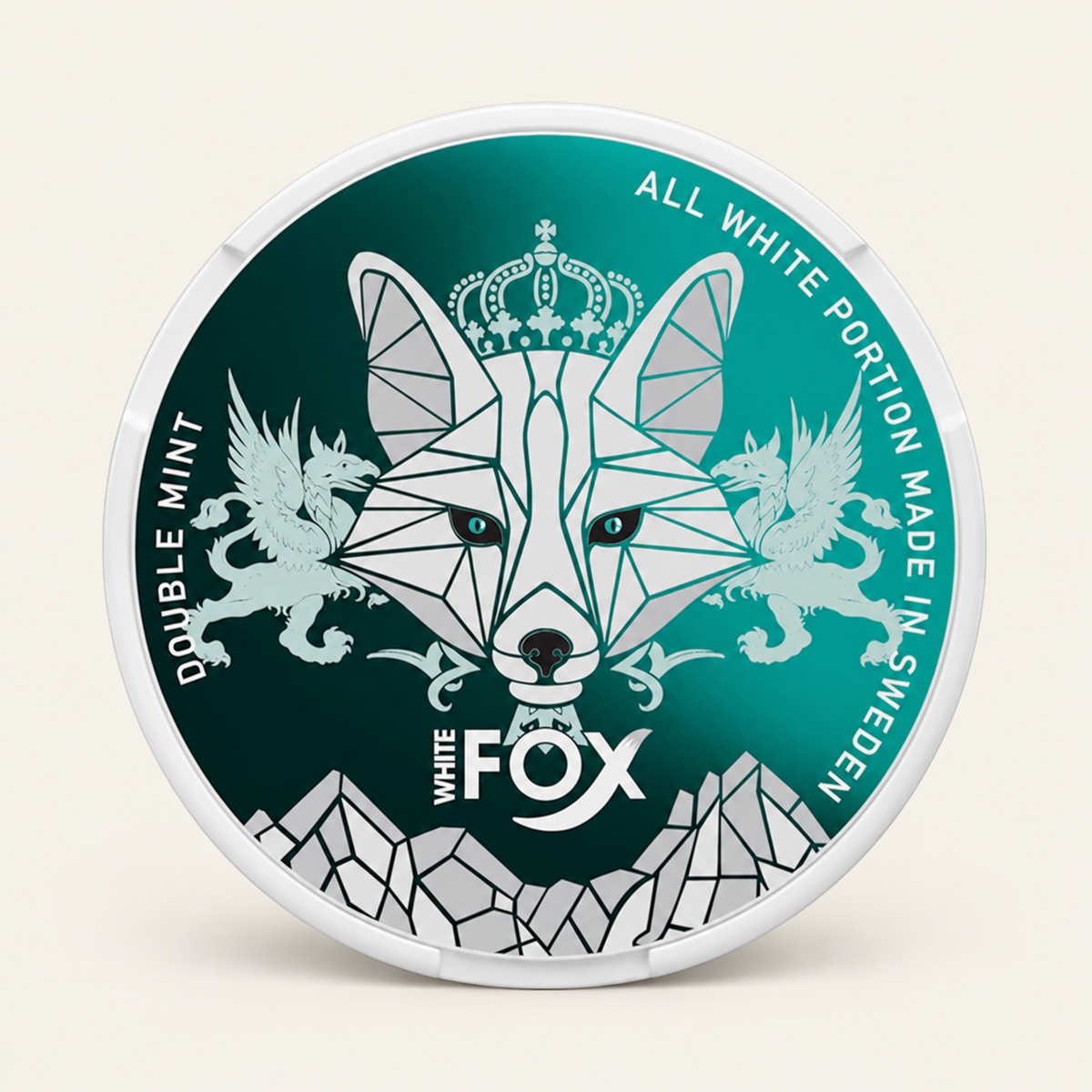 White Fox Double-Mint 12 mg nicotine pouches