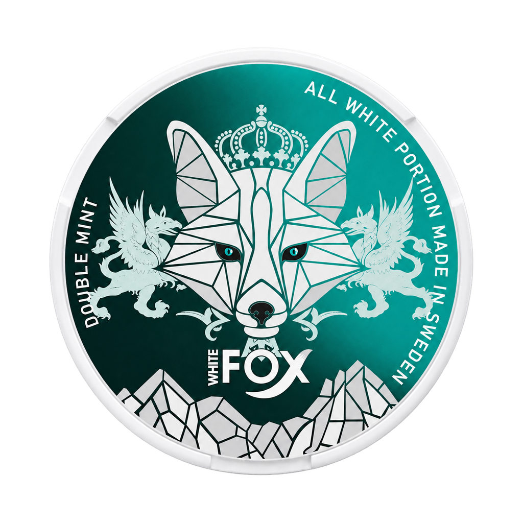 White Fox nicotine pouch tin - transparent product image